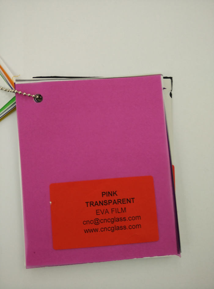 Pink EVAVISION transparent EVA interlayer film for laminated safety glass (1)