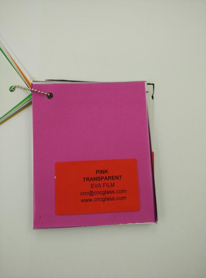 Pink EVAVISION transparent EVA interlayer film for laminated safety glass (10)
