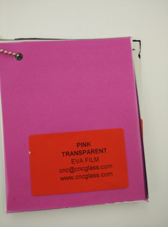 Pink EVAVISION transparent EVA interlayer film for laminated safety glass (2)